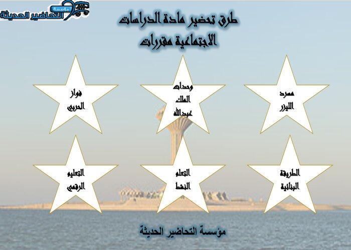 طرق تحضير مادة الدراسات الاجتماعية مقررات