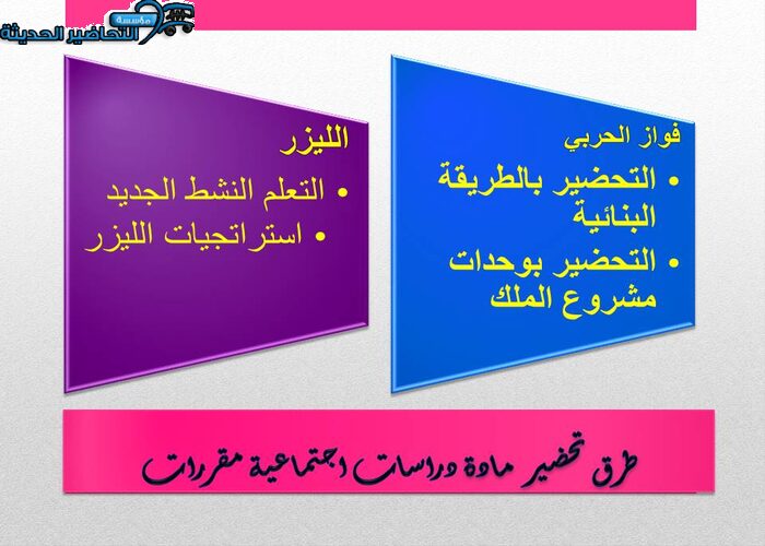 طرق تحضير مادة دراسات اجتماعية مقررات