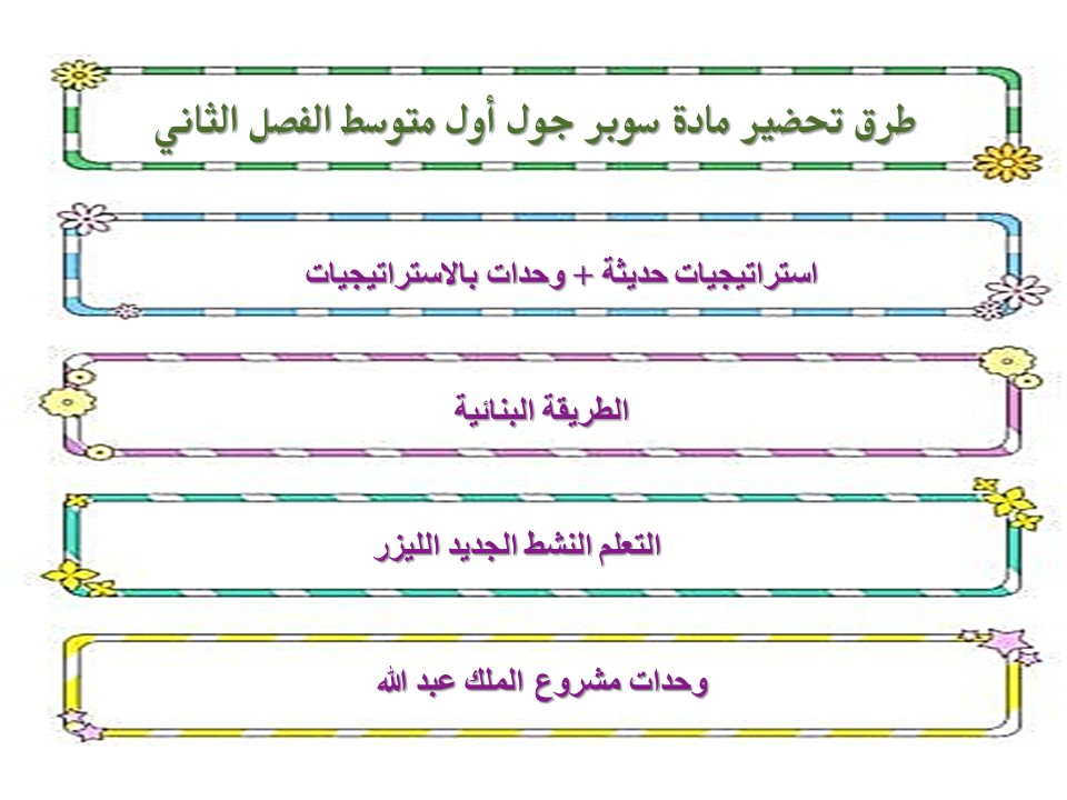 اغلاق الدرس منصة مدرستي سوبر جول أول متوسط الفصل الثاني