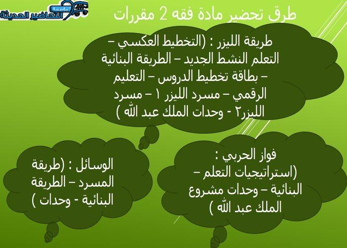 تحضير عين مادة فقه 2 مقررات