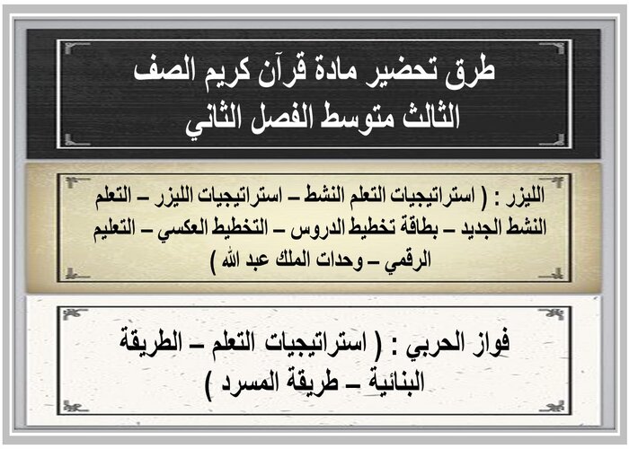 اغلاق الدرس منصة مدرستى مادة قرآن كريم الصف الثالث متوسط الفصل الثاني  