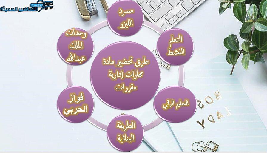 طرق تحضير مادة مهارات إدارية مقررات