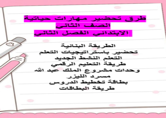 اغلاق الدرس منصة مدرستي مادة مهارات حياتية الصف الثاني الابتدائي الفصل الثاني طرق تحضير مهارات حياتية الصف الثاني الابتدائي الفصل الثاني
