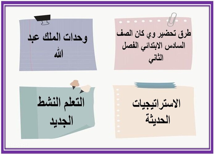 طرق تحضير وي كان الصف السادس الابتدائي الفصل الثاني  