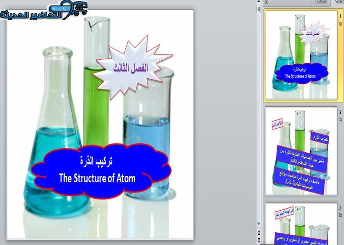  بوبوينت درس تعريف الذرة مادة كيمياء 1 مقررات