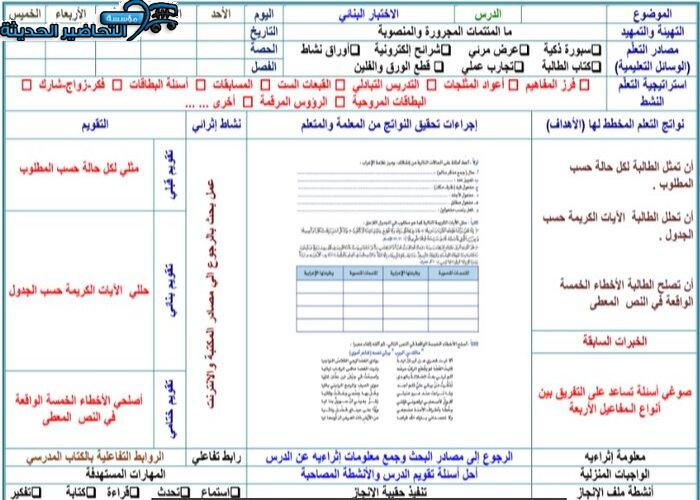 ورق عمل مادة الكفايات اللغوية 2 مقررات
