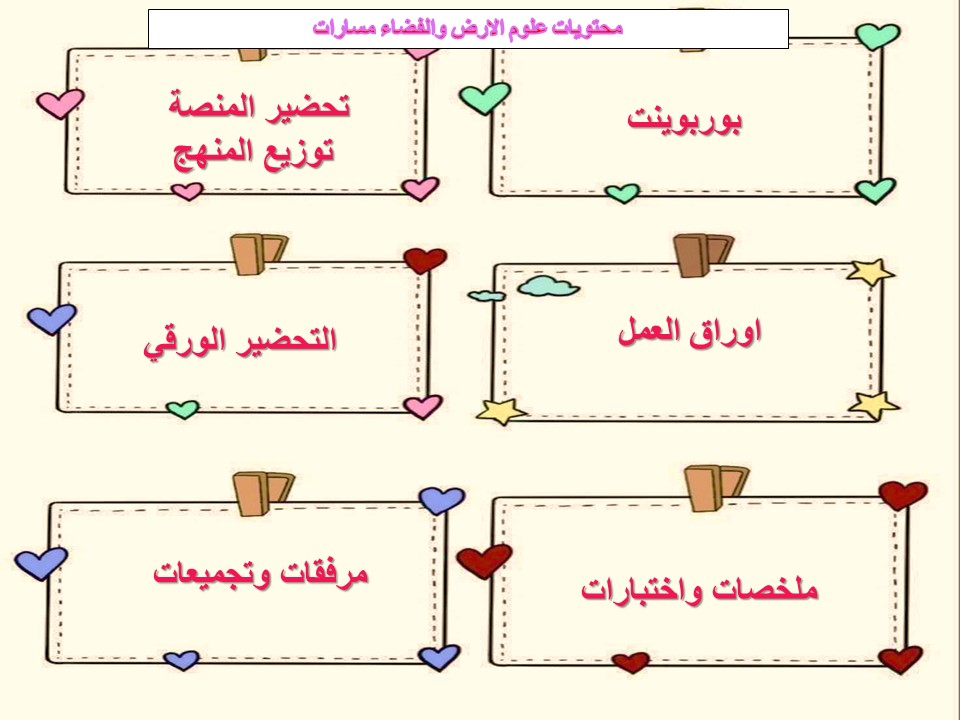 بوربوينت علوم الارض والفضاء مسارات