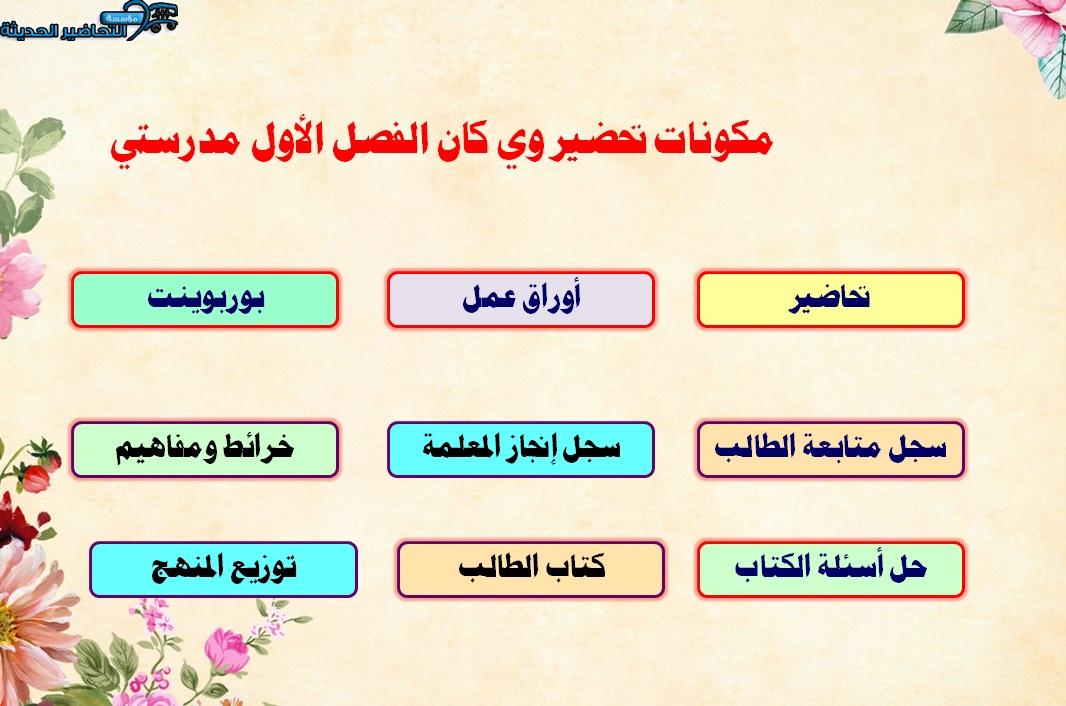 مكونات تحضير وي كان الفصل الأول مدرستي