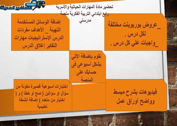 إغلاق الدرس المهارات الحياتية والأسرية رابع ابتدائي التربية الفكرية منصة مدرستي