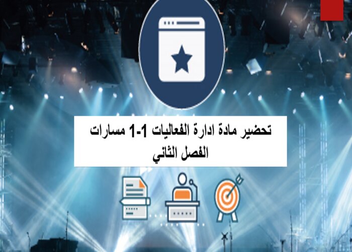 مفردات الدرس منصة مدرستي ادارة الفعاليات 1-1 مسارات الفصل الثاني