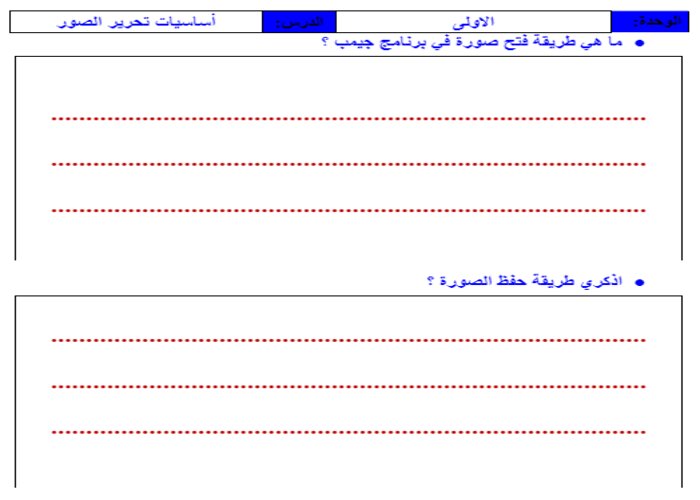 مفردات الدرس منصة مدرستي التقنية الرقمية 1-2 مسارات الفصل الثاني
