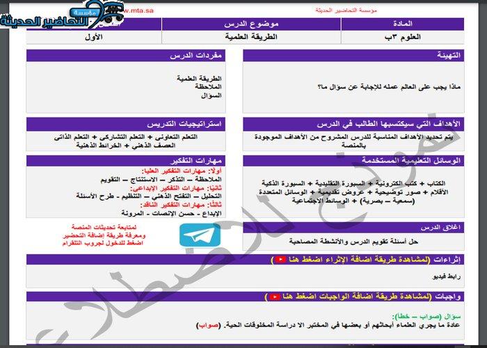 مفردات الدرس منصه مدرستي علوم الصف الثالث الابتدائي الفصل الثاني 