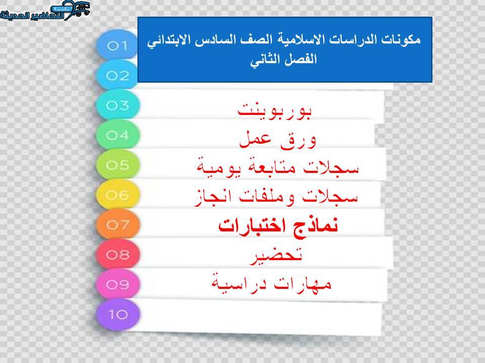 مهارات التفكير منصه مدرستي الدراسات الاسلامية الصف السادس الابتدائي الفصل الثاني