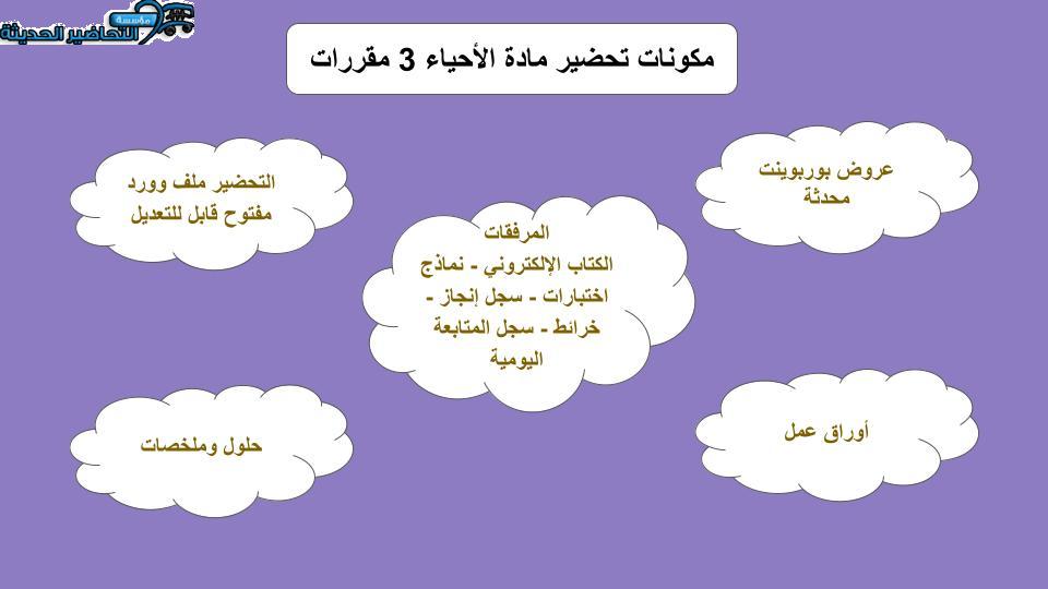 تحضير عين مادة الاحياء 3 نظام مقررات