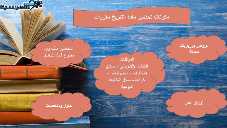 تحضير مادة التاريخ مقررات