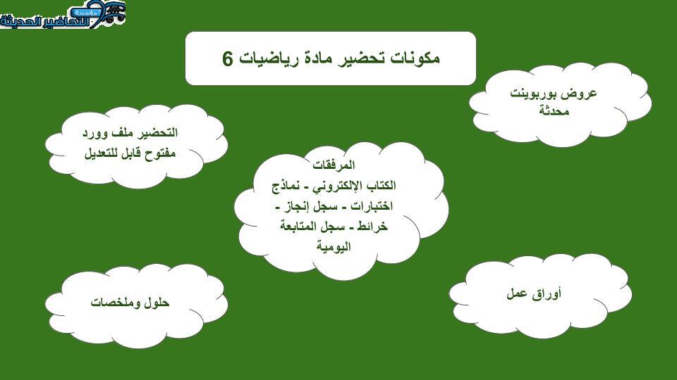بوربوينت رياضيات 6 ثالث ثانوي