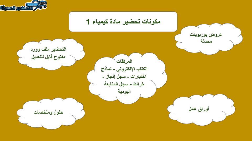 بوربوينت مادة كيمياء 1 مقررات