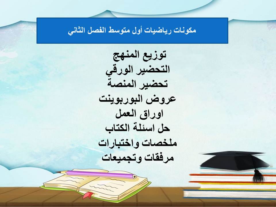 اثراءات منصة مدرستي رياضيات أول متوسط الفصل الثاني