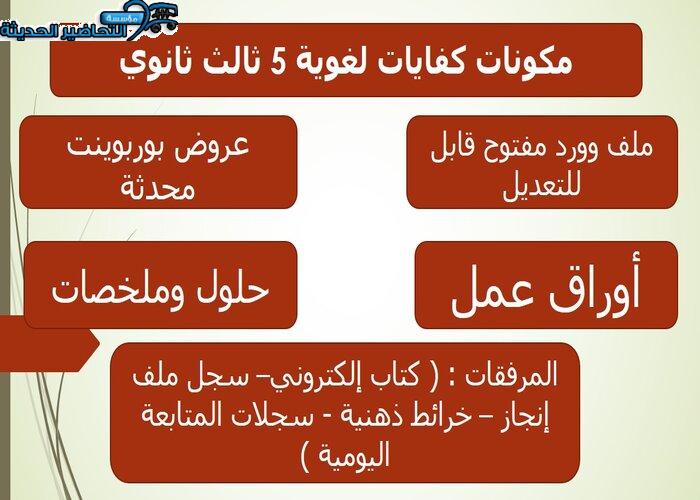ورق عمل كفايات لغوية 5 ثالث ثانوي
