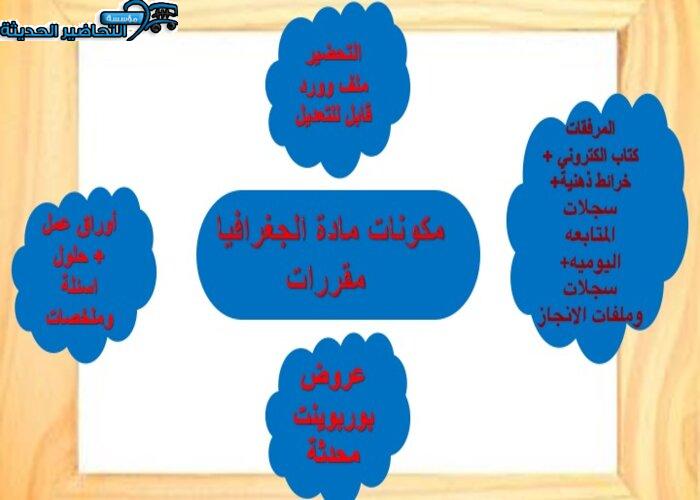 بوربوينت مادة الجغرافيا مقررات