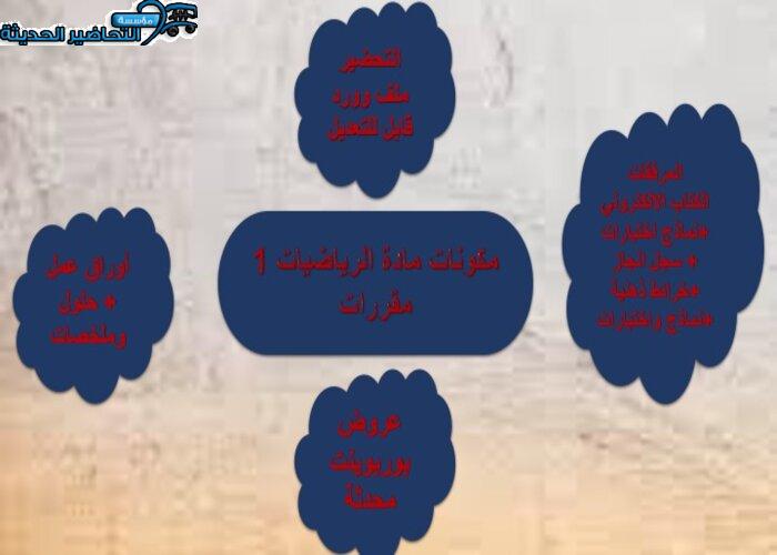 بوربوينت مادة الرياضيات 1 مقررات
