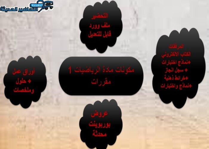 ورق عمل مادة الرياضيات 1 مقررات