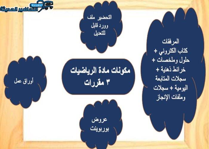 تحضير عين مادة الرياضيات 3 مقررات