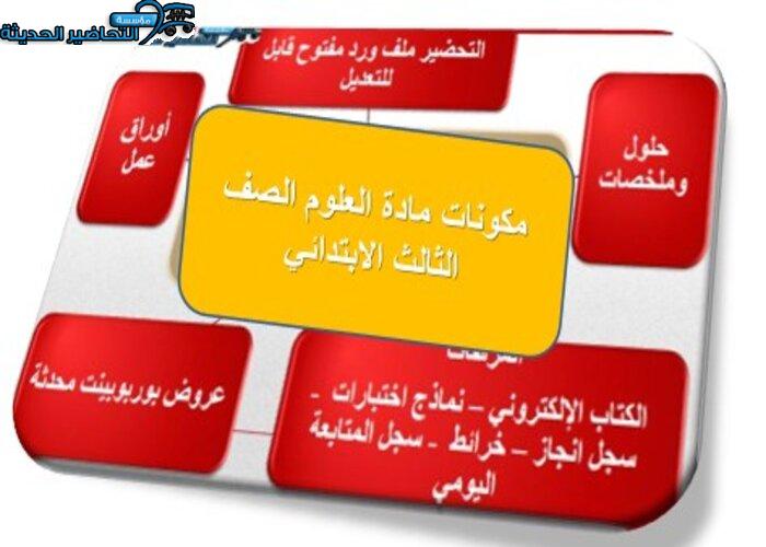 مكونات مادة العلوم الصف الثالث الابتدائي