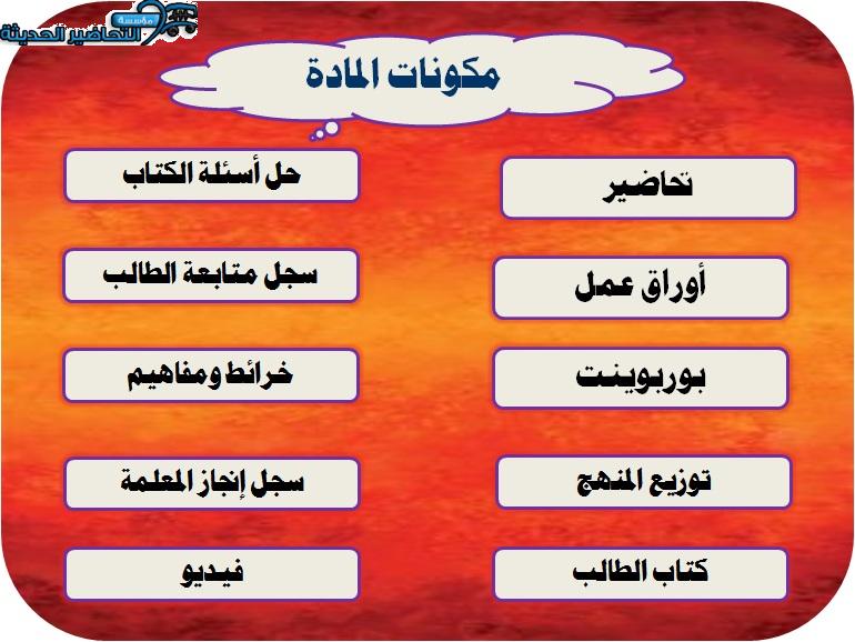 مكونات مادة الكفايات اللغوية 1-1 مسارات الفصل الأول