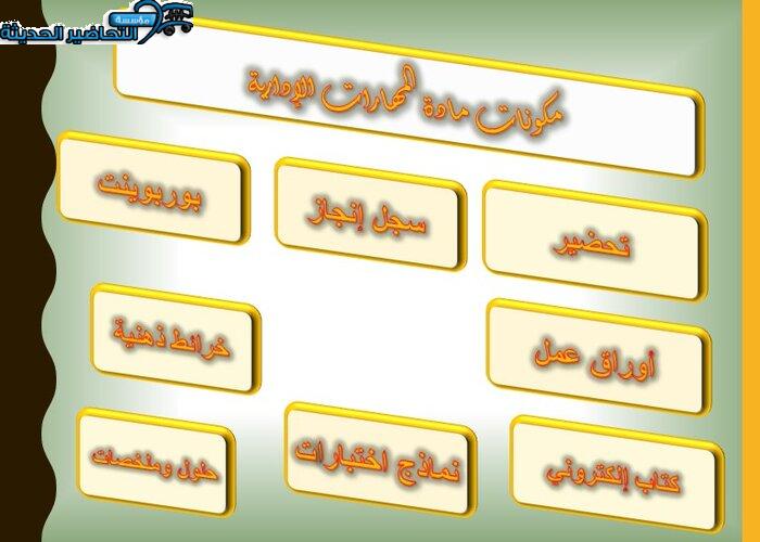 مكونات مادة المهارات الإدارية