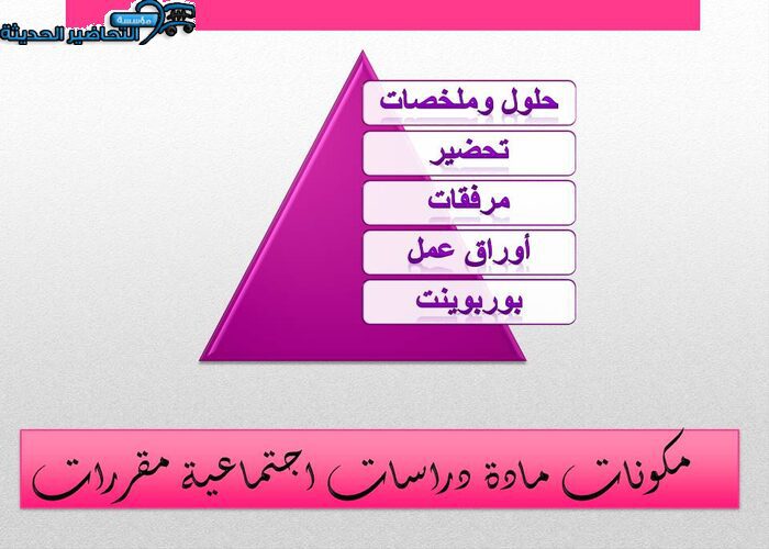 مكونات مادة دراسات اجتماعية مقررات