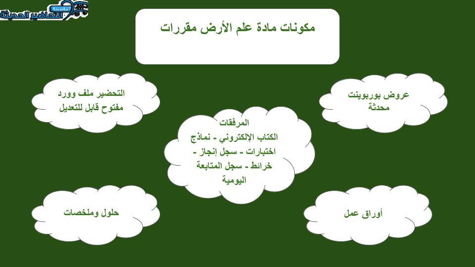 تحضير مادة علم الأرض مقررات