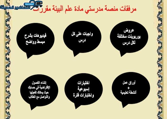 مكونات مادة علم البيئه مقررات