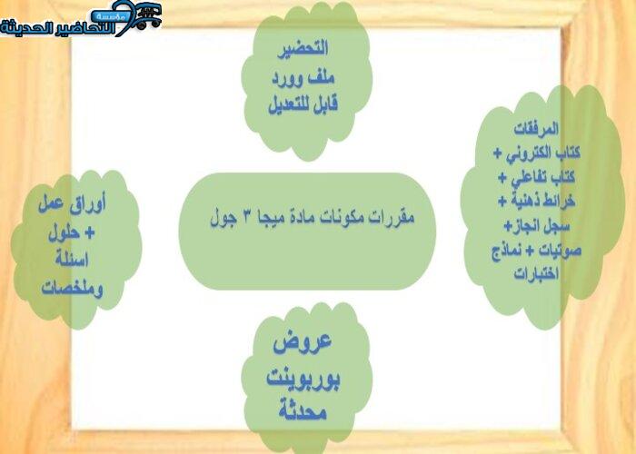 ورق عمل مادة ميجا جول 3 MEGA GOAL مقررات 
