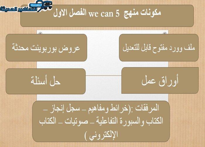 دليل المعلم منهج we can 5 الفصل الاول