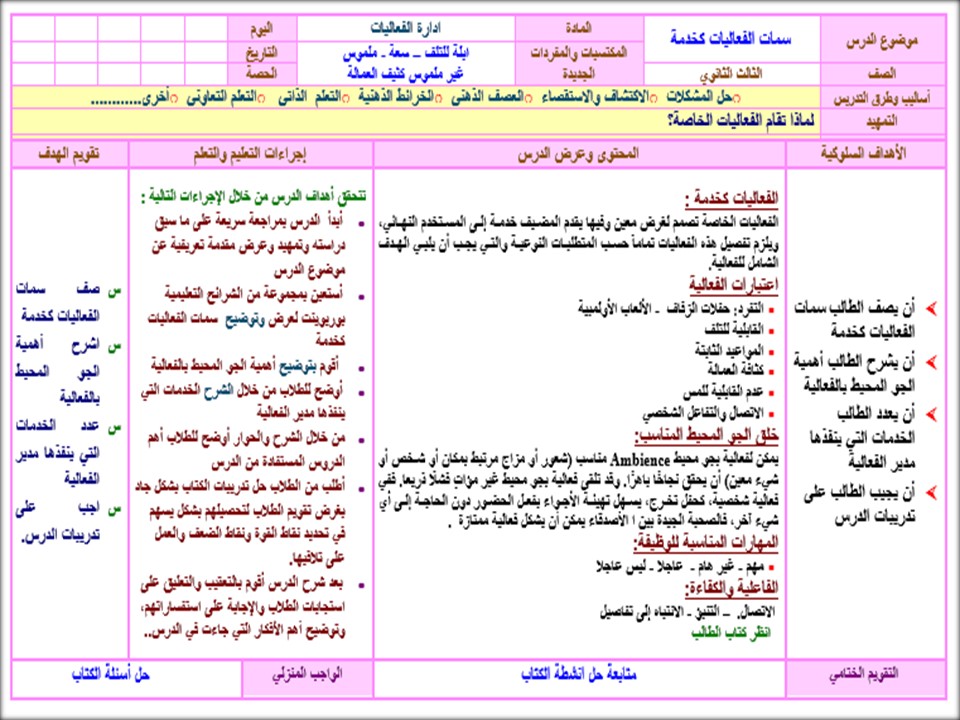 ملخصات ادارة الفعاليات مسارات ملخصات ادارة الفعاليات مسارات