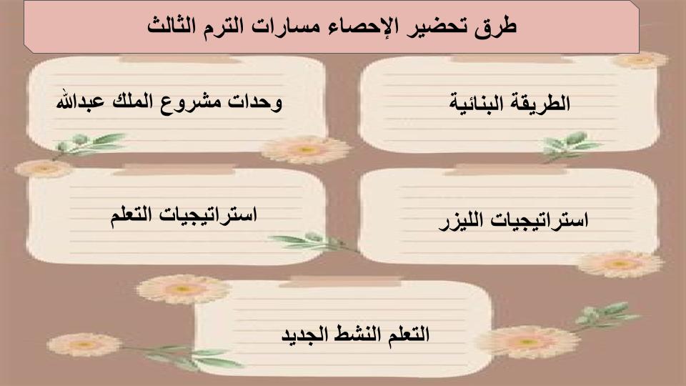 ملخصات الإحصاء مسارات الترم الثالث