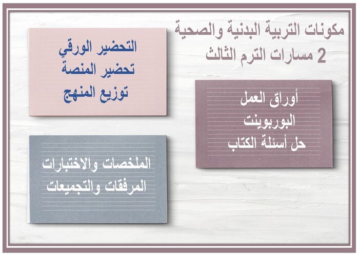 ملخصات التربية البدنية والصحية 2 مسارات الترم الثالث  