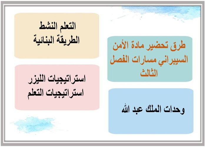 ملف انجاز مادة الأمن السيبراني مسارات الفصل الثالث 