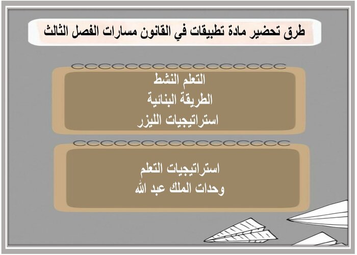 ملف انجاز مادة تطبيقات في القانون مسارات الفصل الثالث  