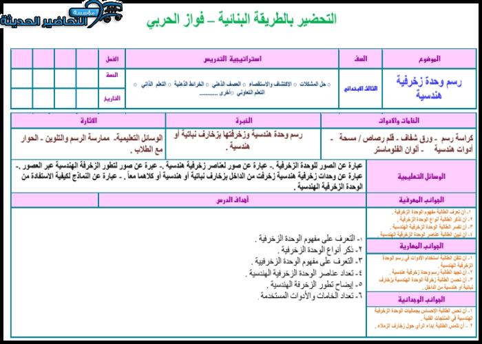 مهارات التفكير التربية الفنية الفصل الأول مدرستي