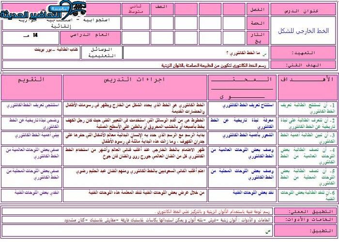 مهارات التفكير التربية الفنية ثاني متوسط الفصل الأول مدرستي