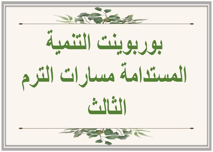 مهارات التفكير التنمية المستدامة مسارات الترم الثالث 