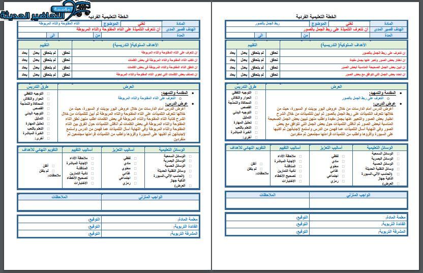 مهارات التفكير مادة لغتي التربية الفكرية الفصل الأول مدرستي