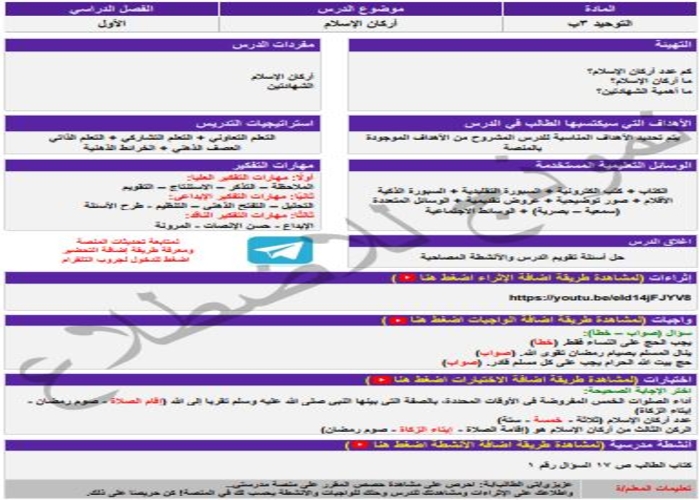 مهارات التفكير منصة مدرستي توحيد ثالث ابتدائي الفصل الثاني
