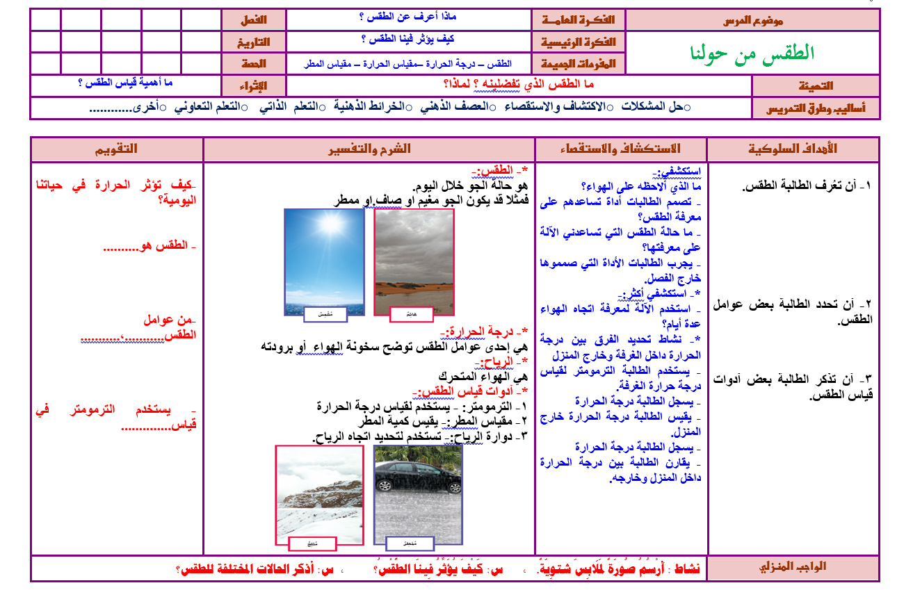مهارات مادة العلوم الصف الأول الابتدائي الفصل الدراسي الثاني