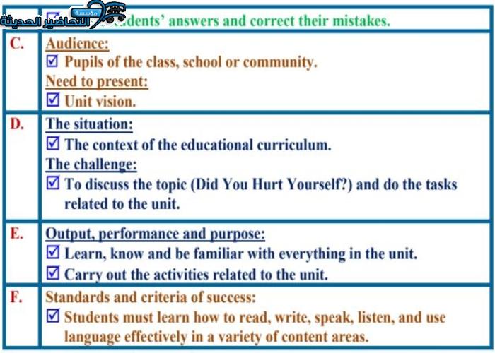 حل اسئلة درس Unit 5 Lesson 6 مادة Mega Goal 1 مقررات