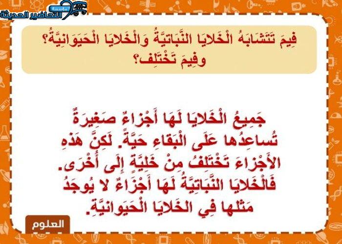 نموذج بوربوينت علوم الصف الرابع الابتدائي الفصل الأول مدرستي