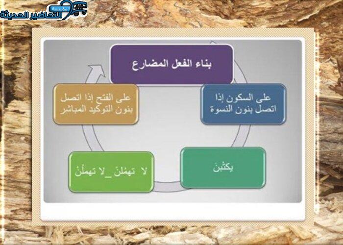 خريطة مفاهيم اعراب الفعل المضارع