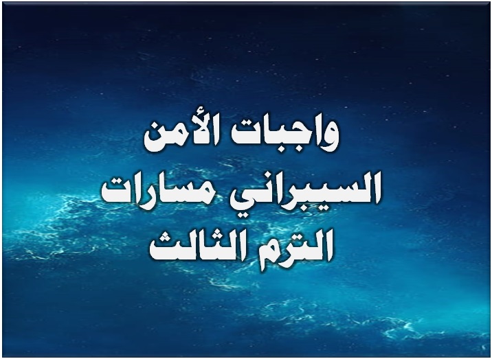 واجبات الأمن السيبراني مسارات الترم الثالث